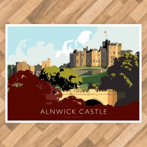 Alnwick Castle, A3 Poster by Peter McDermott