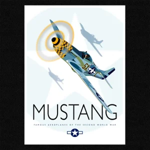 Mustang, A3 Poster by Peter McDermott
