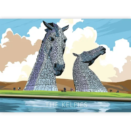 The Kelpies, A3 Poster by Peter McDermott - Image 2