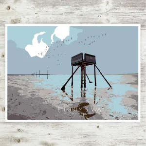 Pilgrims Way, Holy Island, A3 Poster by Peter McDermott