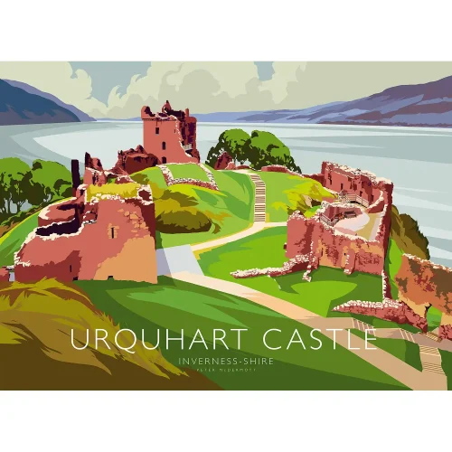 Urquhart Castle, A3 Poster by Peter McDermott - Image 2