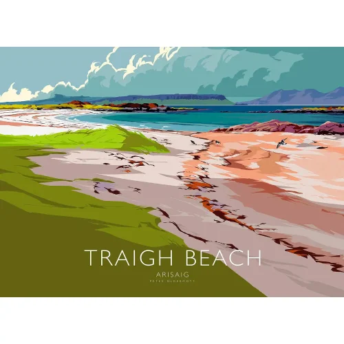 Traigh Beach, Arisaig, A3 Poster by Peter McDermott - Image 2