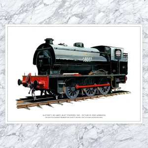 Austerity No 68007, Built Stafford 1945, A3 Poster by Rod Harrison