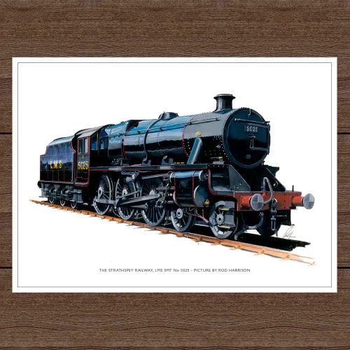The Strathspey Railway, LMS 5MT No 5025, A3 Poster by Rod Harrison