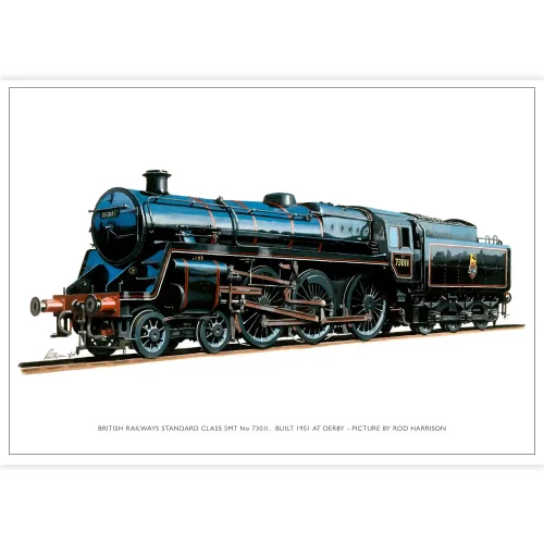 British Railways Standard Class 5MT No 73011, Built 1951 at Derby, A3 Poster by Rod Harrison - Image 2