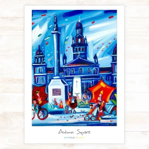 Autumn Square, A3 Poster by Raymond Murray