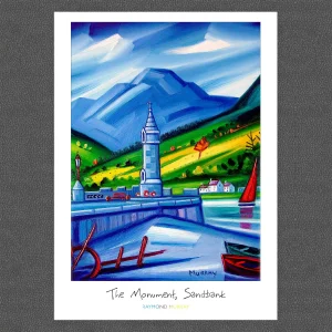 The Monument, Sandbank, A3 Poster by Raymond Murray
