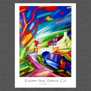 Engineers House, Greenock Cut, A3 Poster by Raymond Murray