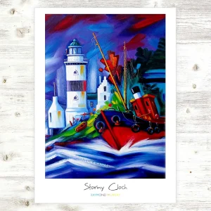 Stormy Cloch, A3 Poster by Raymond Murray