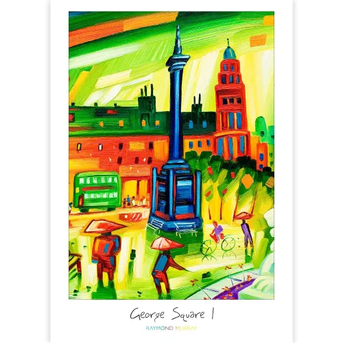 George Square 1, A3 Poster by Raymond Murray - Image 2