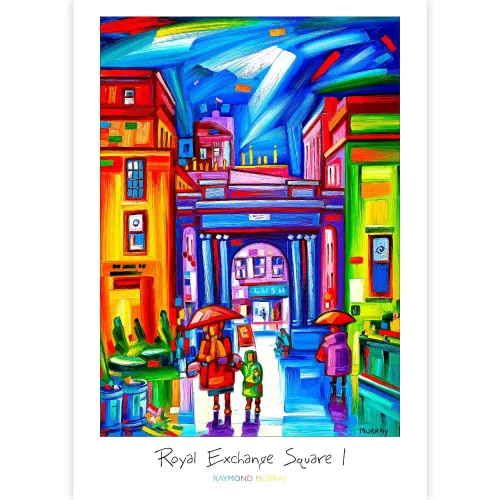 Royal Exchange Square 1, A3 Poster by Raymond Murray - Image 2