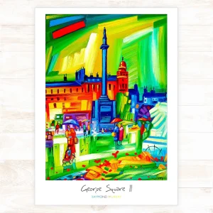 George Square 2, A3 Poster by Raymond Murray