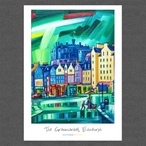The Grassmarket Edinburgh, A3 Poster by Raymond Murray
