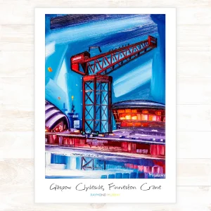Glasgow Clydeside, Finnieston Crane, A3 Poster by Raymond Murray