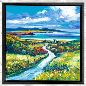Fiscavaig, Isle of Skye, Framed Stretched Canvas by Jean Feeney