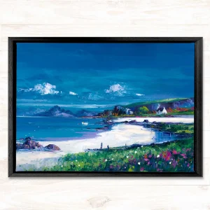 Hot Summer Elgol, Isle of Skye, Framed Stretched Canvas by Jean Feeney