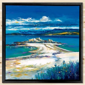 Ord Bay, Isle of Skye, Framed Stretched Canvas by Jean Feeney