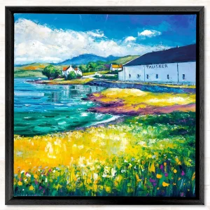 Talisker, Isle of Skye, Framed Stretched Canvas by Jean Feeney