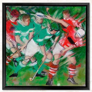Sweeps and Strikes, Framed Stretched Canvas by Janet McCrorie