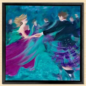 Footprints of the Highlands, Framed Stretched Canvas by Janet McCrorie