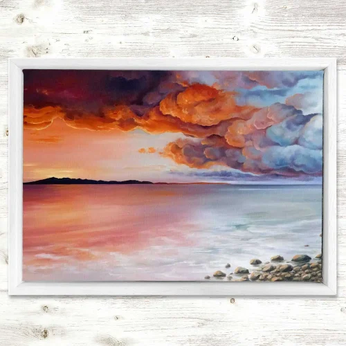 Fiery and Cool Clouds, Framed Stretched Canvas by Scott McGregor - Image 2