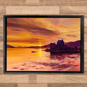 Dawn at Eilean Donan, Framed Stretched Canvas by Scott McGregor