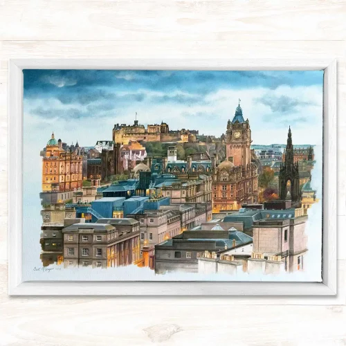 Edinburgh Skyline, Framed Stretched Canvas by Scott McGregor - Image 2