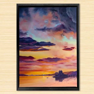 Eilean Donan Sunrise, Framed Stretched Canvas by Scott McGregor