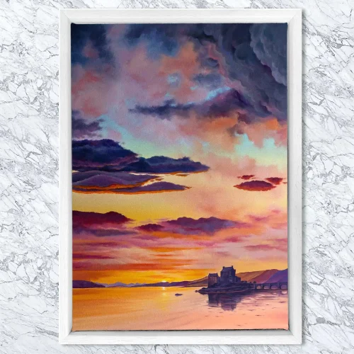 Eilean Donan Sunrise, Framed Stretched Canvas by Scott McGregor - Image 2