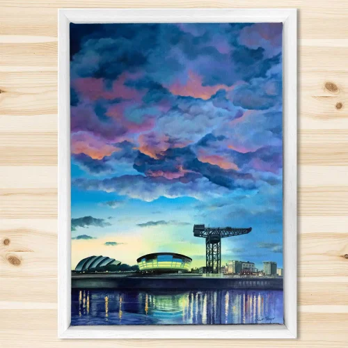 Glasgow Clydeside, Framed Stretched Canvas by Scott McGregor - Image 2