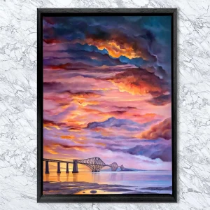 Rail Bridge, Framed Stretched Canvas by Scott McGregor