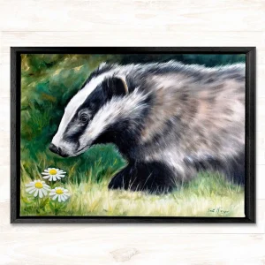 Badger, Framed Stretched Canvas by Scott McGregor