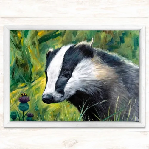 Badger & Bee, Framed Stretched Canvas by Scott McGregor - Image 2