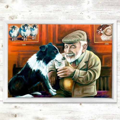 A Well Earned Drink, Framed Stretched Canvas by Scott McGregor - Image 2