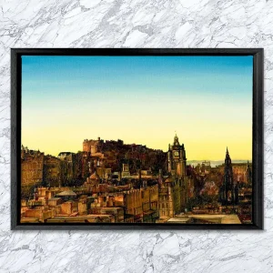 Edinburgh City, Framed Stretched Canvas by Scott McGregor