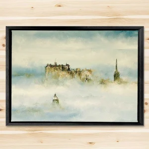 Haar over Edinburgh, Framed Stretched Canvas by Scott McGregor