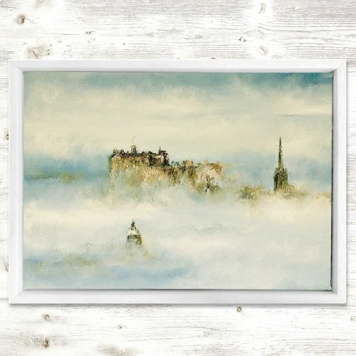 Haar over Edinburgh, Framed Stretched Canvas by Scott McGregor - Image 2