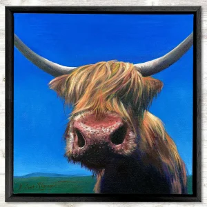 Wullie, Framed Stretched Canvas by Scott McGregor