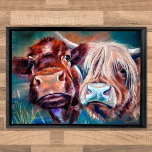 Daisy and Maisy, Framed Stretched Canvas by Scott McGregor