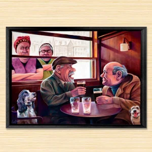 There they are Jean, Framed Stretched Canvas by Scott McGregor