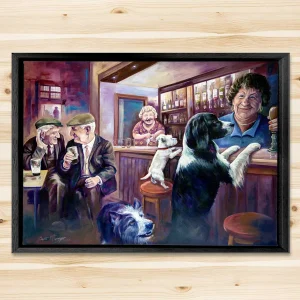 Needing the Hair of the Dog, Framed Stretched Canvas by Scott McGregor