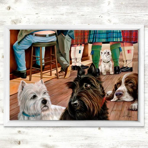 Wee Angus Will Tell Us if He's a True Scotsman, Framed Stretched Canvas by Scott McGregor - Image 2