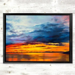 West Coast Sunset, Framed Stretched Canvas by Scott McGregor