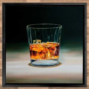 A Wee Dram, Framed Stretched Canvas by Scott McGregor