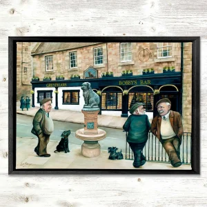 Greyfriars Bobby, Framed Stretched Canvas by Scott McGregor