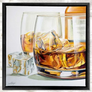 On The Rocks, Framed Stretched Canvas by Scott McGregor
